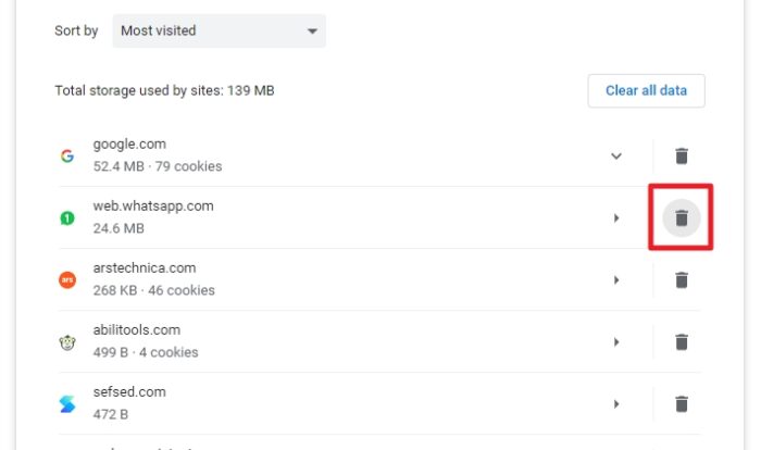 remove 1 - How to Clear Cookies from Just One Website (Chrome Guide) 19