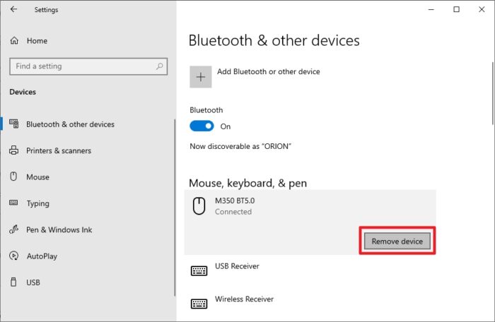 remove device - How to Turn on Bluetooth on Windows 10 PC or Laptop 39