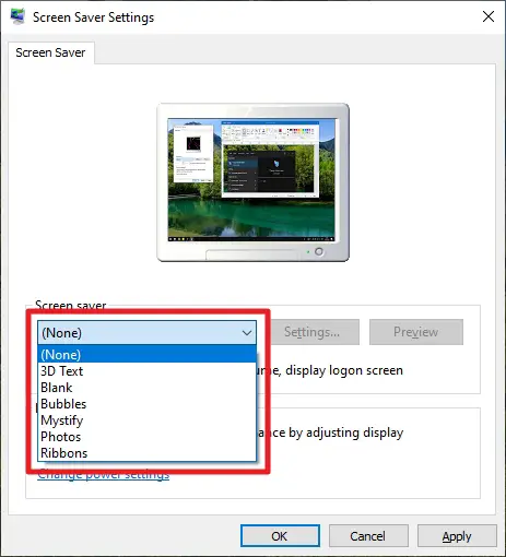 screen saver styles - How to Enable Screen Saver in Windows 10 Computer 9