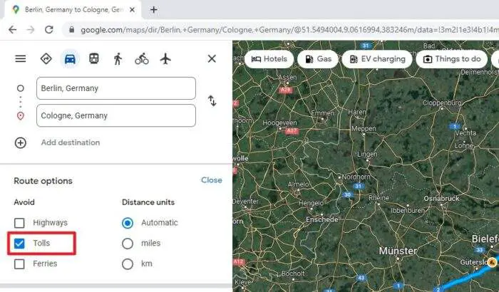 tolls - How to Avoid Toll Roads from Your Google Maps Route 21