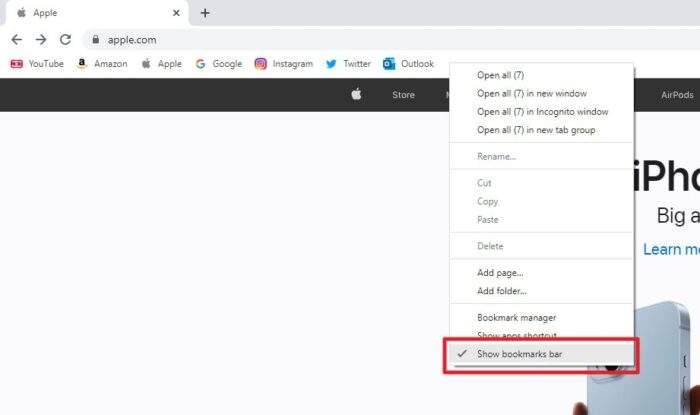 show hide bookmarks bar - How to Hide Chrome's Bookmarks Bar in 2 Seconds 7