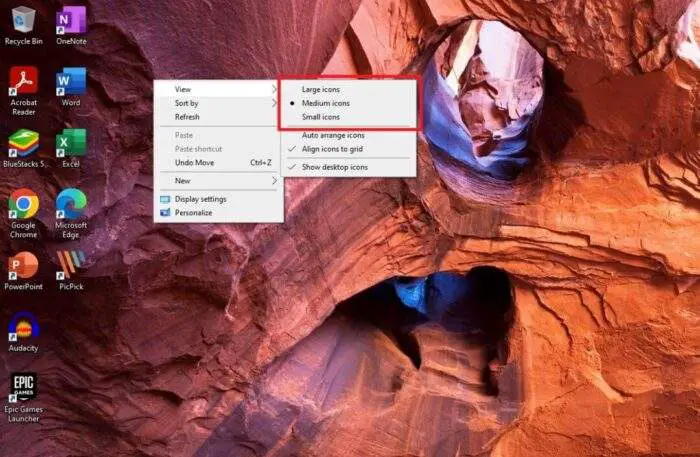 view size - How to Change the Icon Size in Windows 10 in Three Steps 7