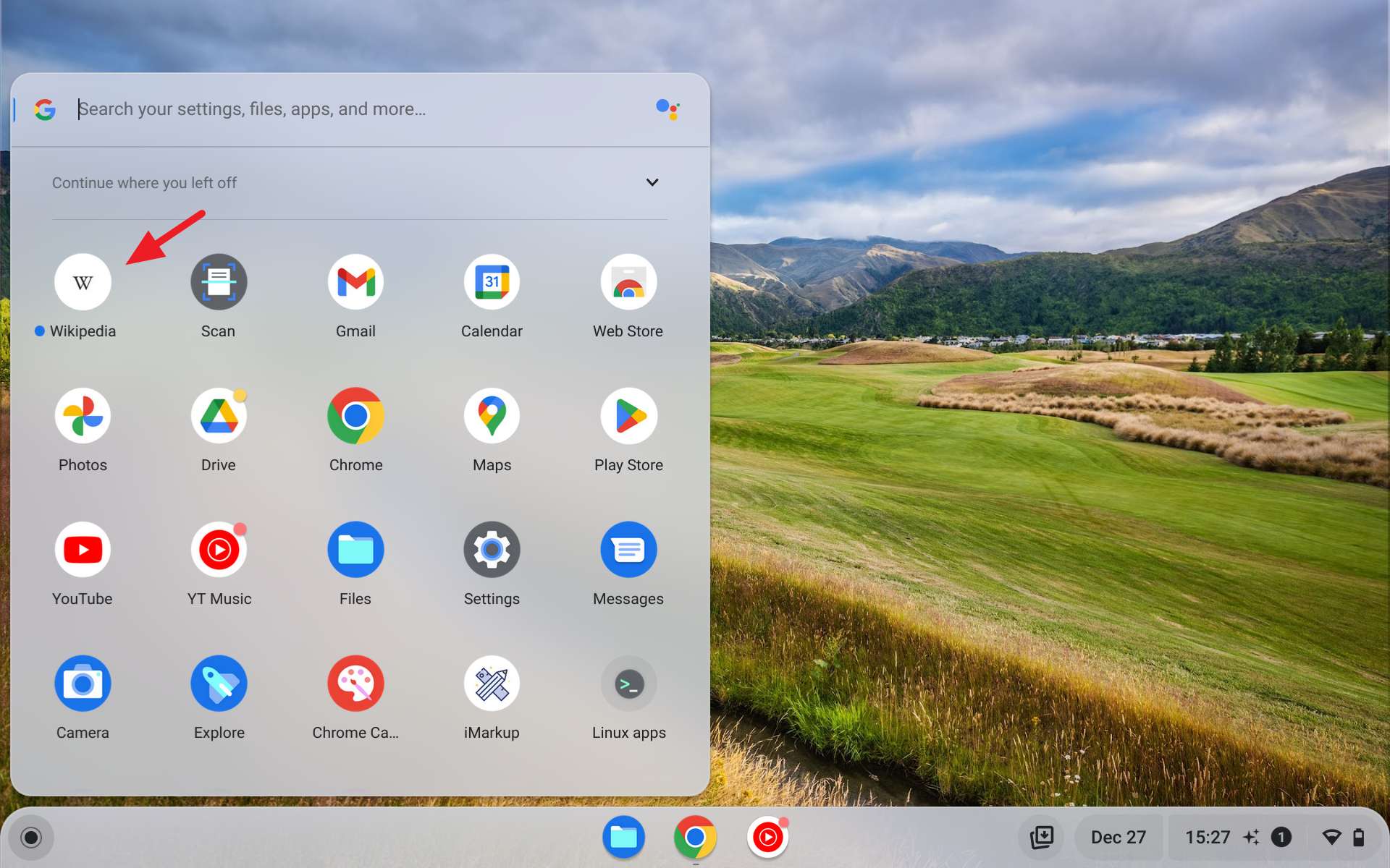 Screenshot 2022 12 27 15.27.44 - How to Put Icons on the Chromebook Desktop Screen? 13