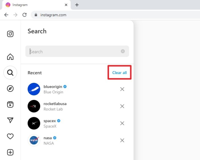clear all 1 - How to Clear Search History Suggestions from Your Instagram 27