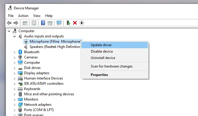 update microphone driver - Windows 10 Microphone Level Keeps Changing (FIXED) 19