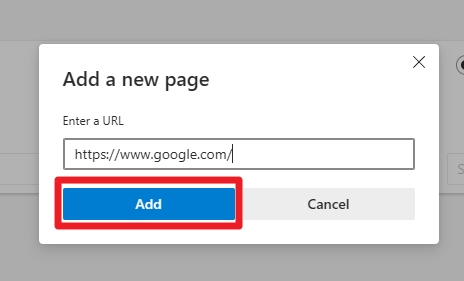 add google - How to Make Google.com the Microsoft Edge Homepage 11