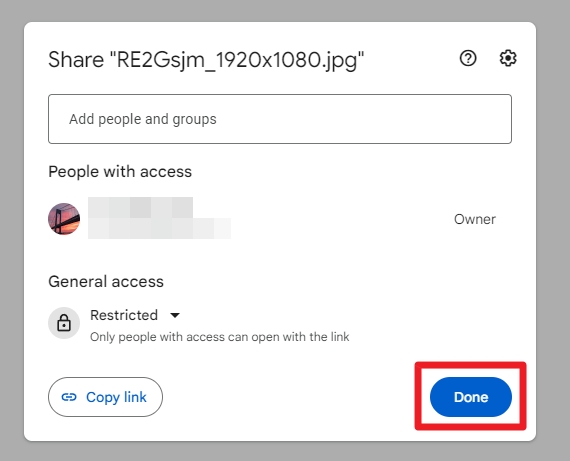 done - How to Unshare Google Drive Files That You've Shared 21