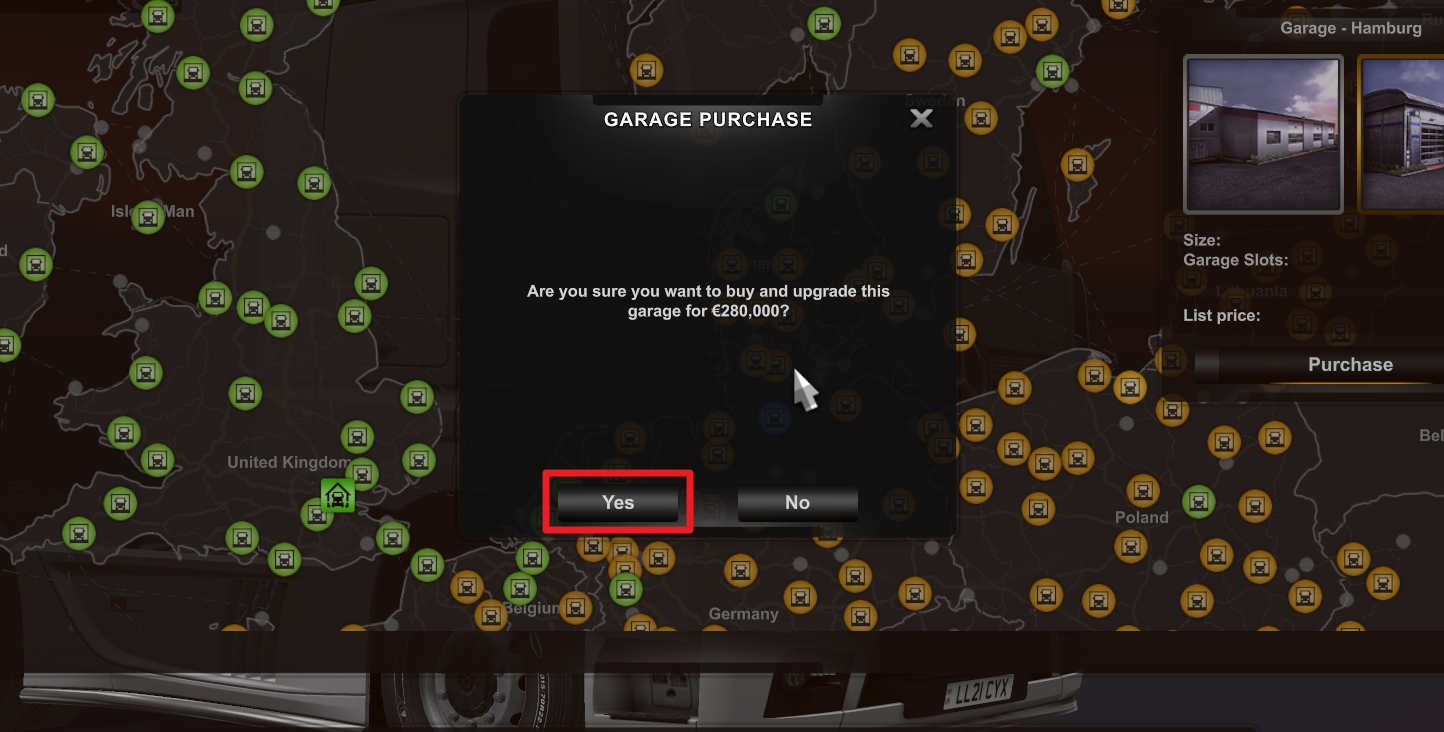 yes - How to Buy a New Garage in Euro Truck Simulator 2 11