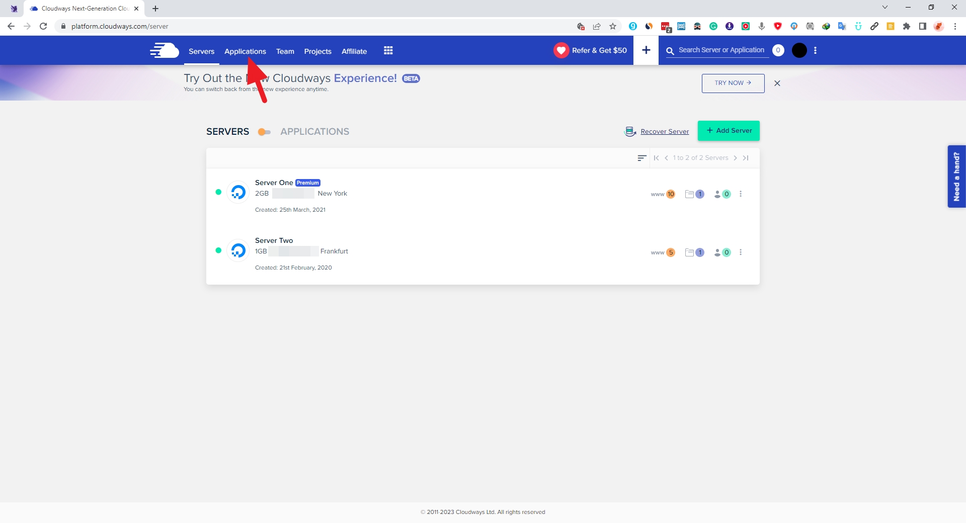 applications - How to Move a Site Between Servers in Cloudways (With Picts) 5