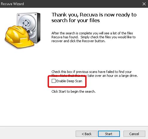 g5 - How to Recover Deleted Files Using Recuva 13