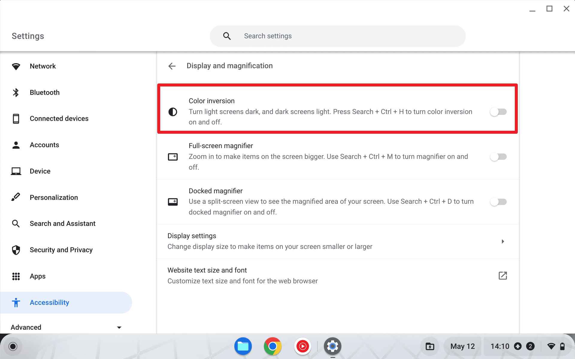 how to get dark mode on chromebook