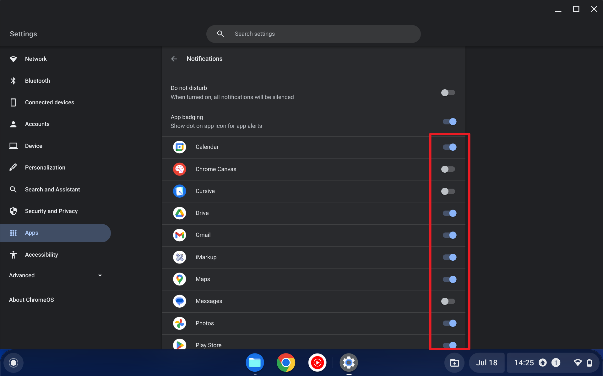 Screenshot 2023 07 18 14.26.00 - How to Turn Off Notifications on Chromebook 13