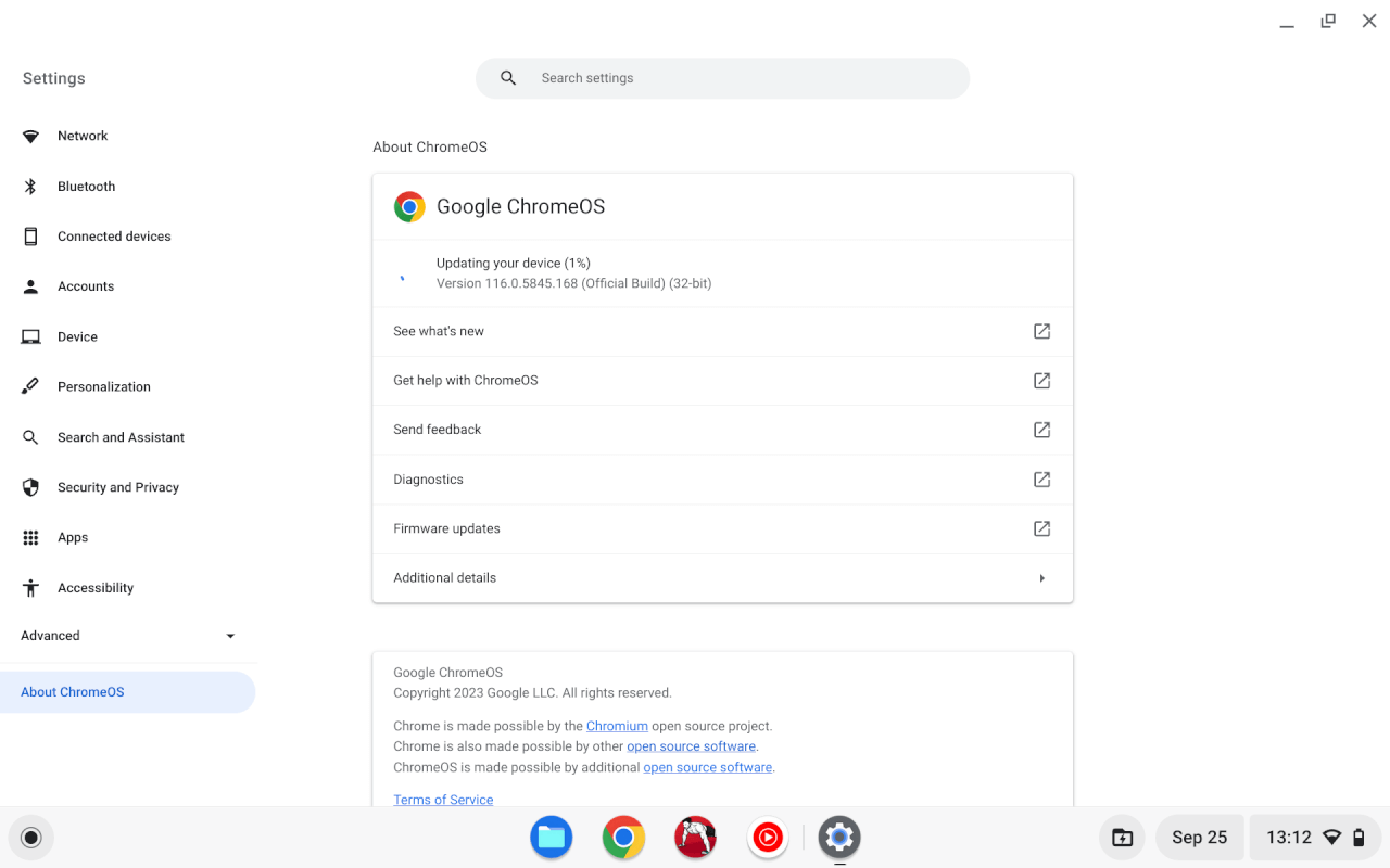 Screenshot 2023 09 25 13.12.30 - How to Update Google Chrome Browser on Chromebook 11