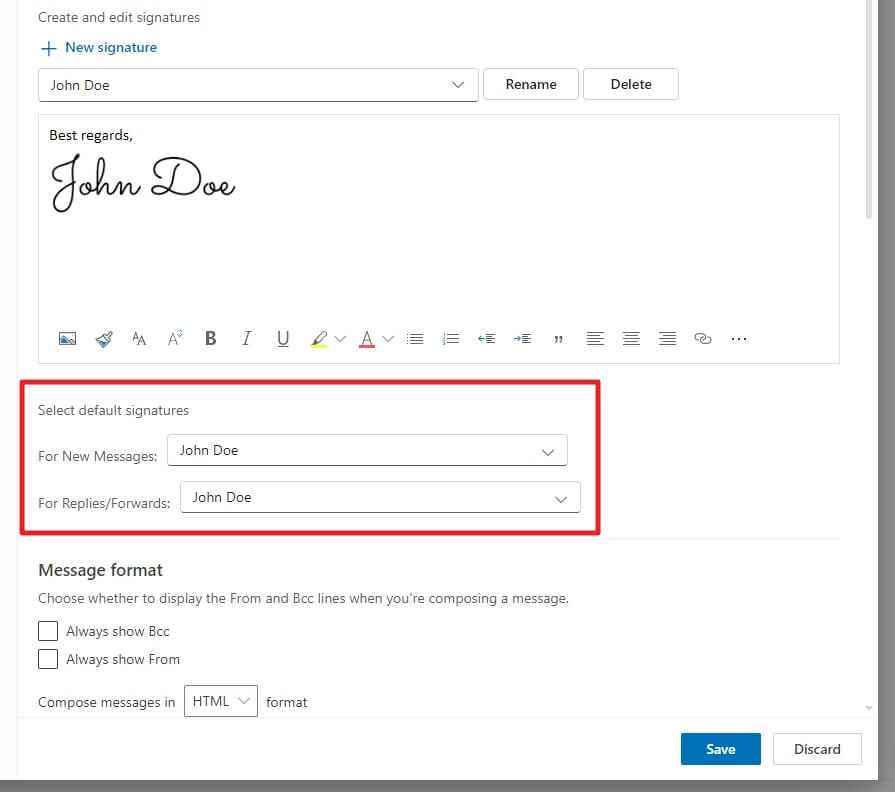 Image 233 - How to Add a Signature in Microsoft Outlook 15
