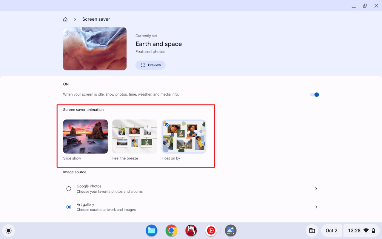 Screenshot 2023 10 02 13.28.12 - How to Set Screen Saver on Chromebook 13