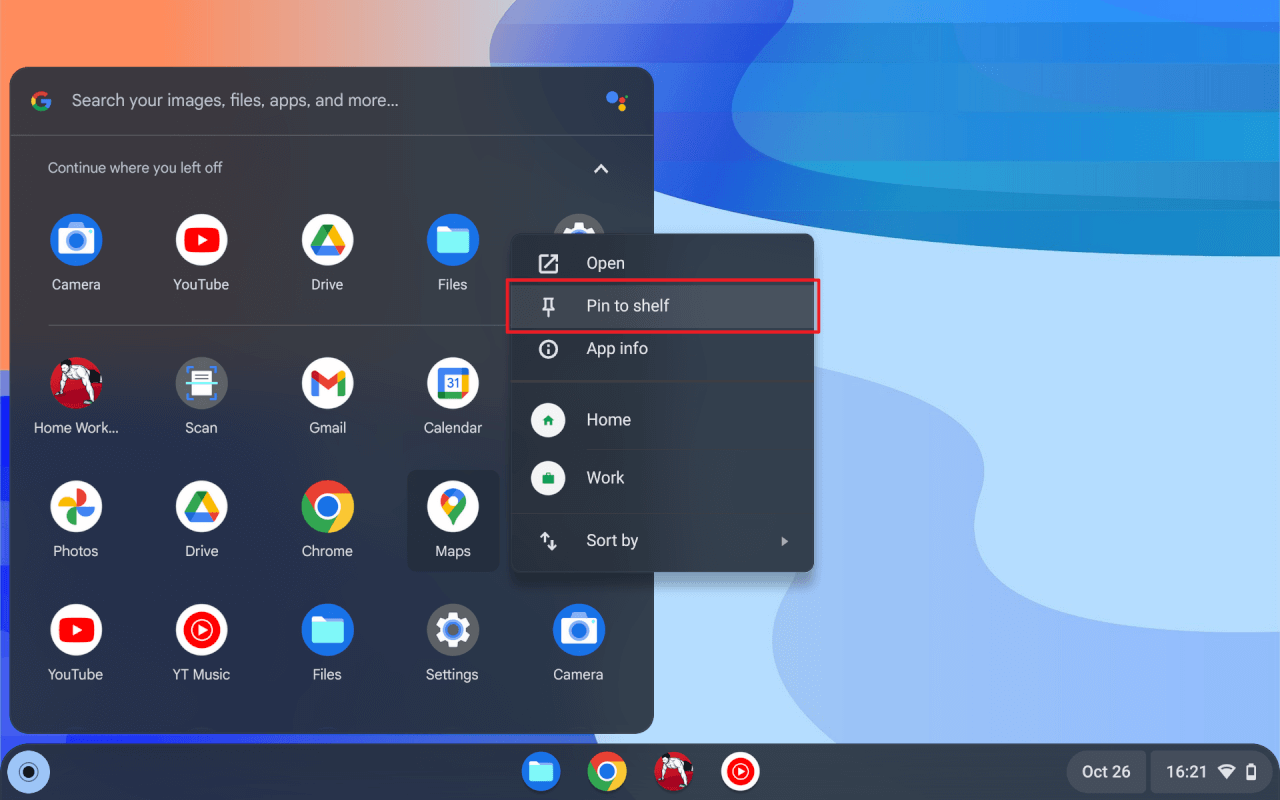 Screenshot 2023 10 26 16.21.49 - How to Pin Apps to Chromebook Taskbar (Ultimate Guide) 5