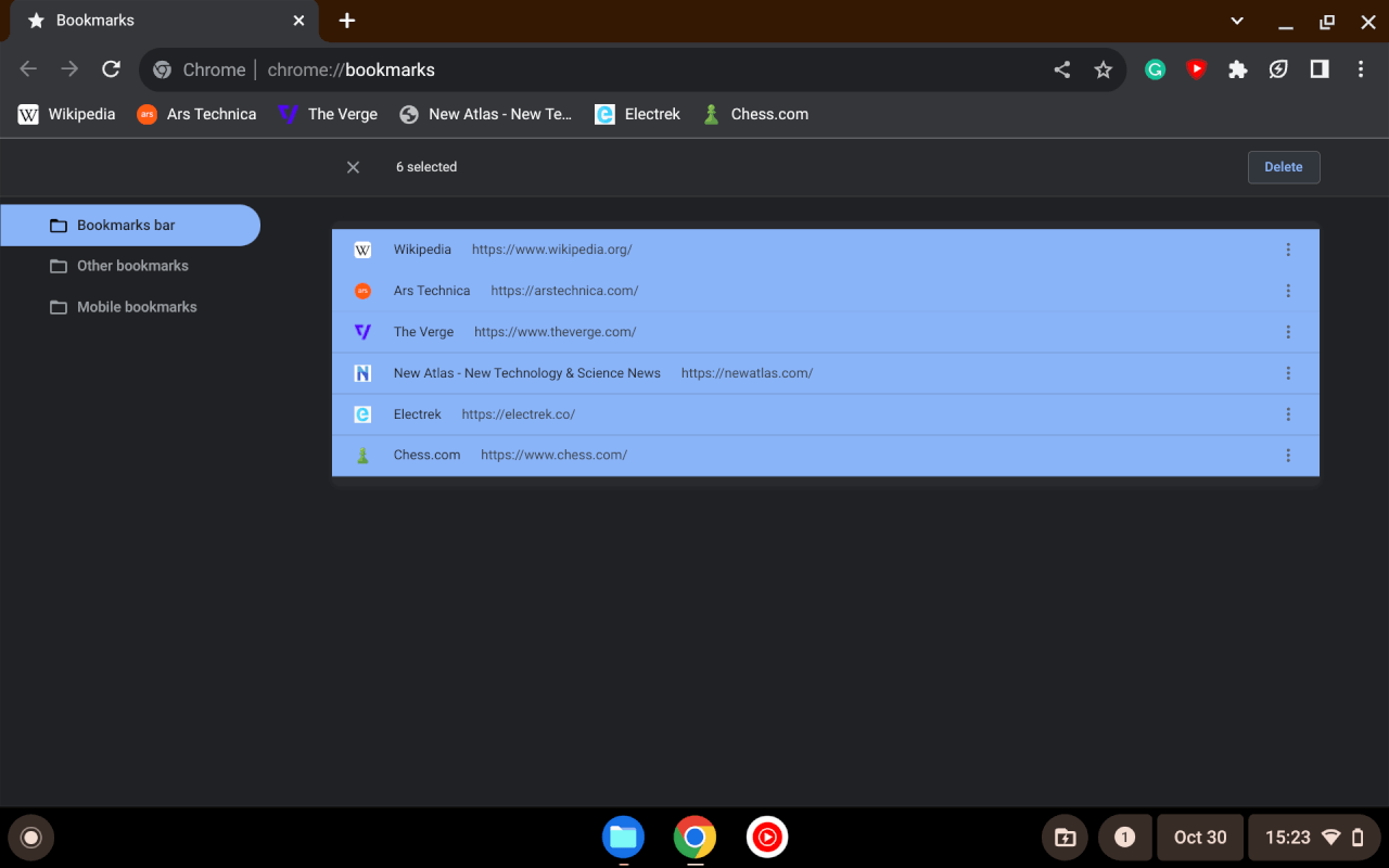 Screenshot 2023 10 30 15.23.39 - How to Delete Bookmarks on a Chromebook 13