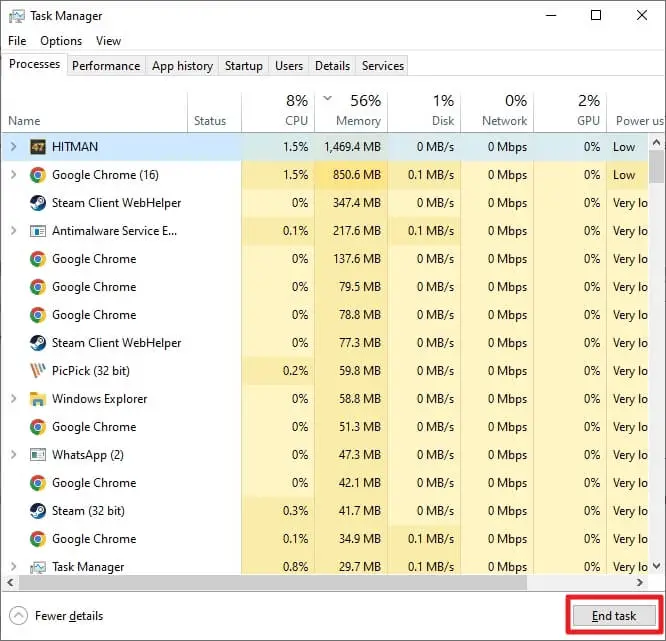 Use Task Manager - How to Exit Full-screen Game on Windows PC 9