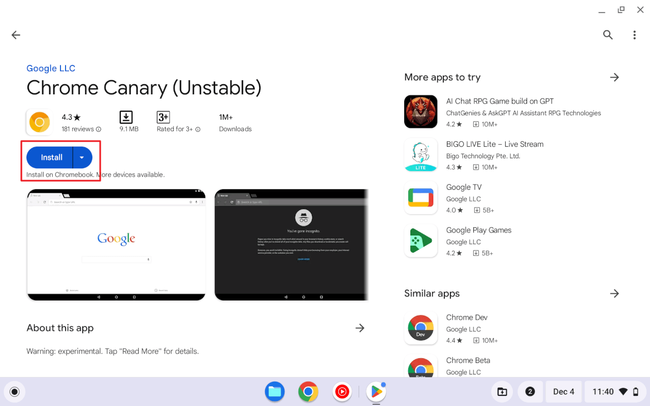 Screenshot 2023 12 04 11.40.38 - How to Install Android Apps on Chromebook 10 Screenshot 2023 12 04 11.40.38 - How to Install Android Apps on Chromebook 9