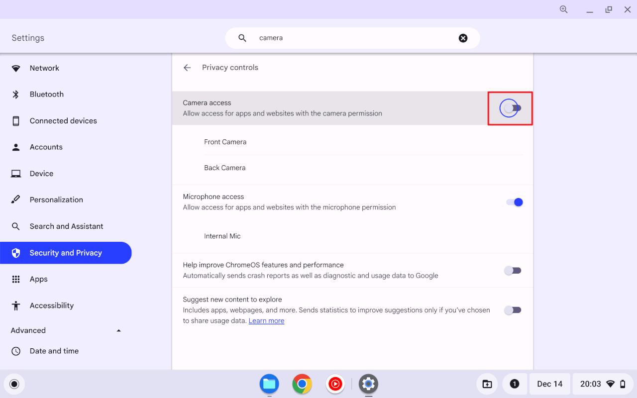 Screenshot 2023 12 14 20.03.17 - How to Disable Camera on Chromebook to Boost Privacy 🔒 7
