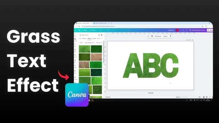 How to Create a Grass Text Effect in Canva Using Two Methods