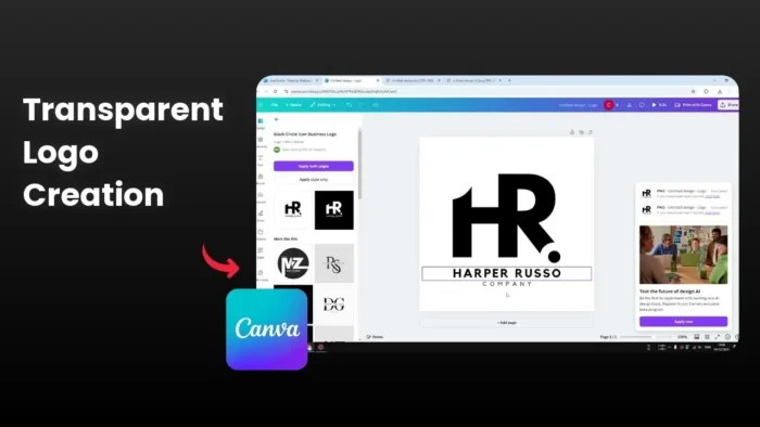 How to Create a Transparent PNG Logo in Canva