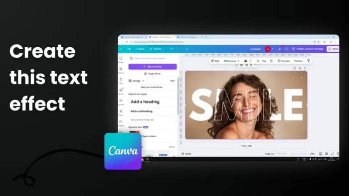 How to Create a Cool See Through Text Effect in Canva