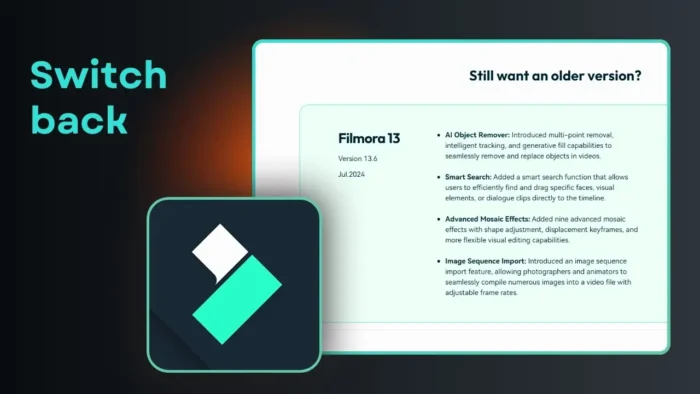 How to Downgrade Filmora Video Editor to Previous Versions