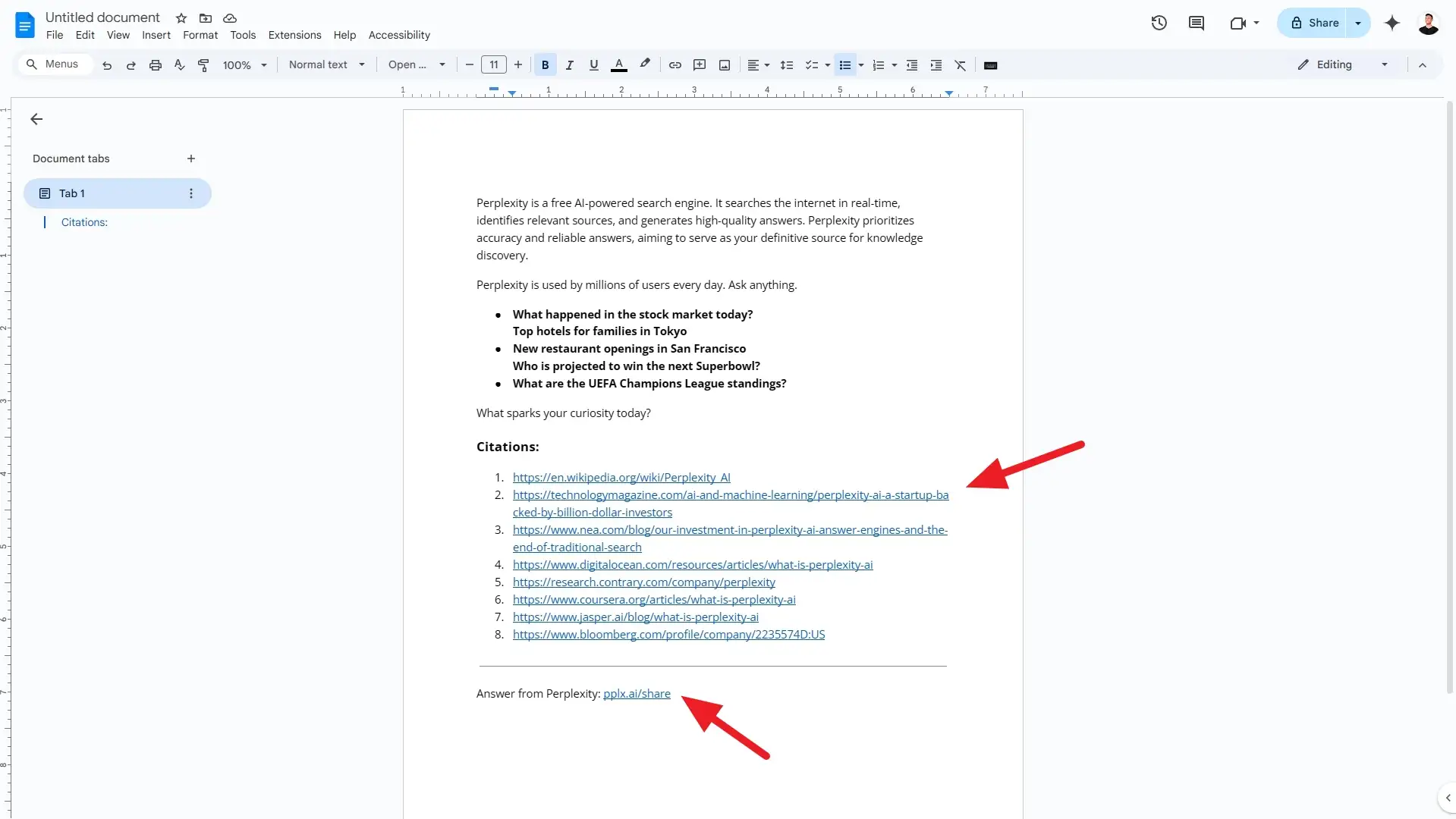 Citation Links - Perplexity Citations and Links Remover 2 Citation Links - Perplexity Citations and Links Remover 1
