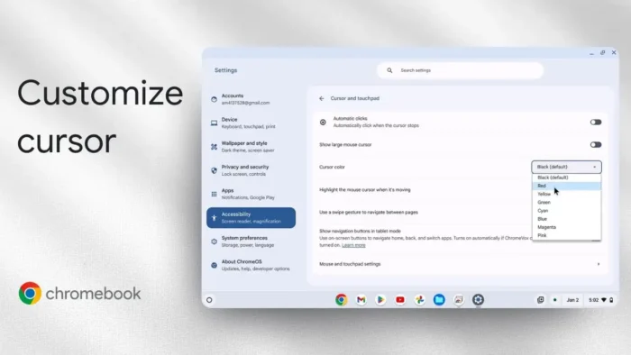How to Change Mouse Cursor Color on Chromebook