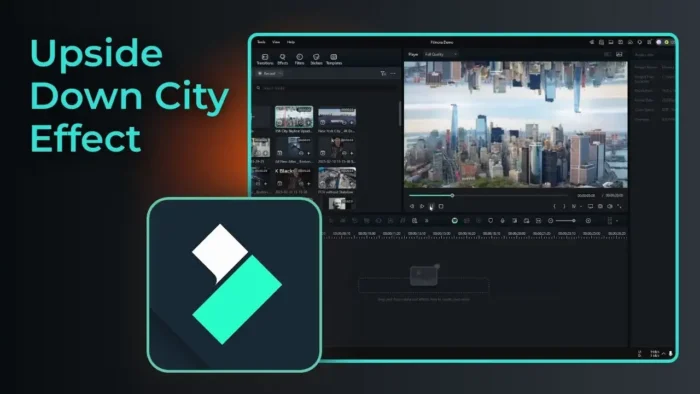 How to Create Cool Upside Down City Effect in Filmora with AI