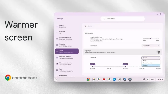 how to enable night light on chromebook - How to Enable Night Light on Chromebook 1