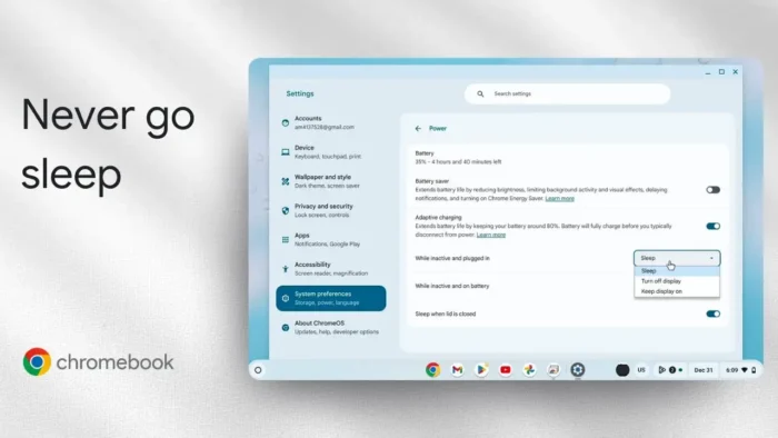 How to Keep Chromebook from Automatic Sleeping