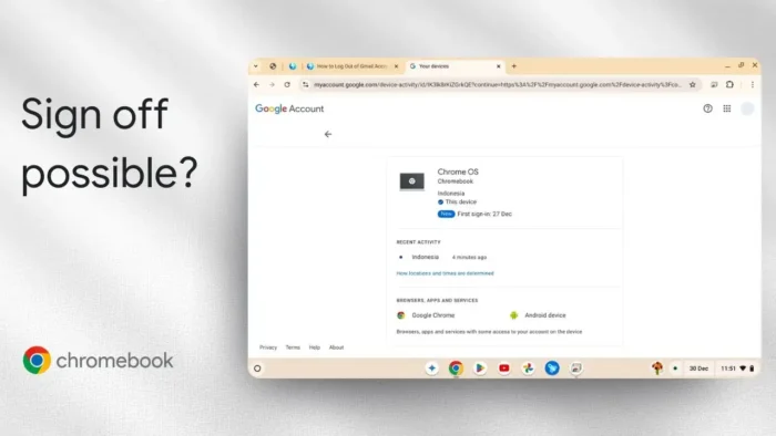 How to Log Out of Gmail Account on Chromebook